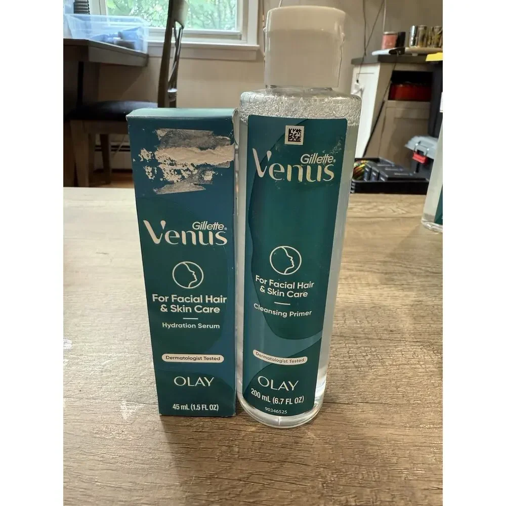 Venus Hydration Serum For Facial Hair & Skin Care 1.5oz & Cleansing Primer 6.7oz